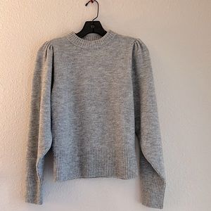 H&M puffed Sleeve Sweater, Grey, XS NEVER WORN